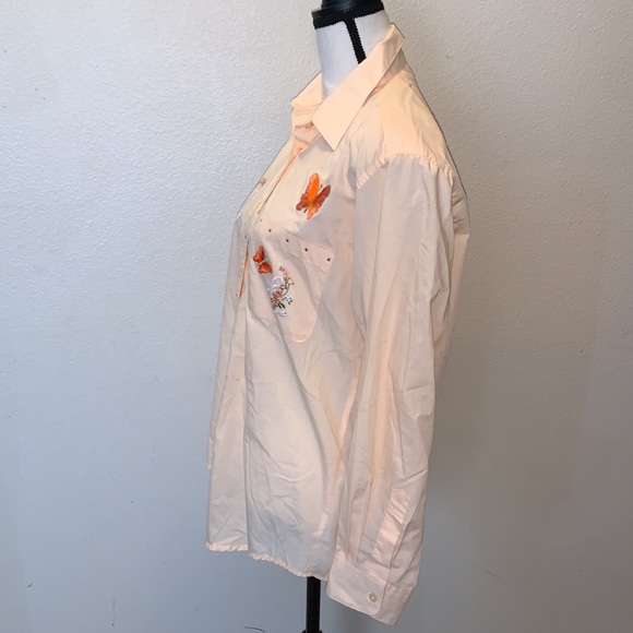 Softwear western embroidered floral sequined long sleeve button down shirt - Picture 6 of 11